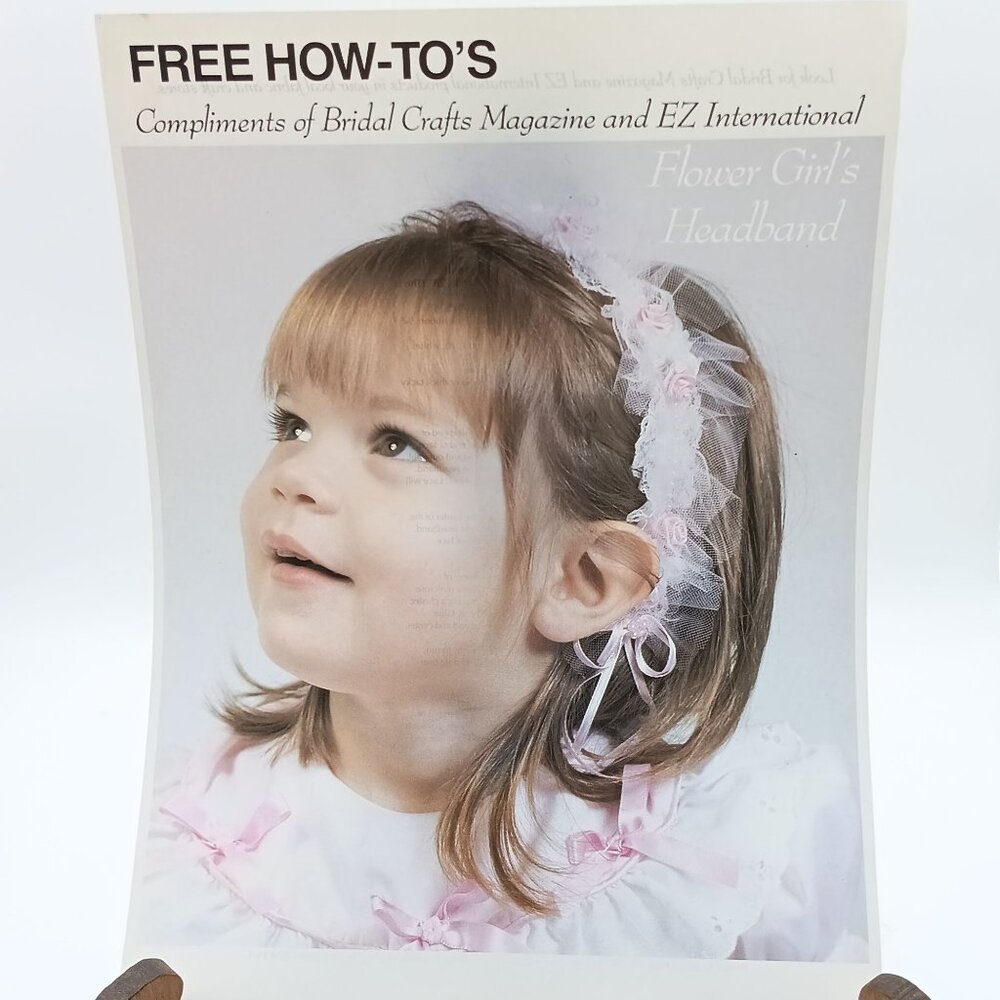 Vintage Bridal Crafts Patterns, Flower Girls Headband, Bridal Crafts Magazine
